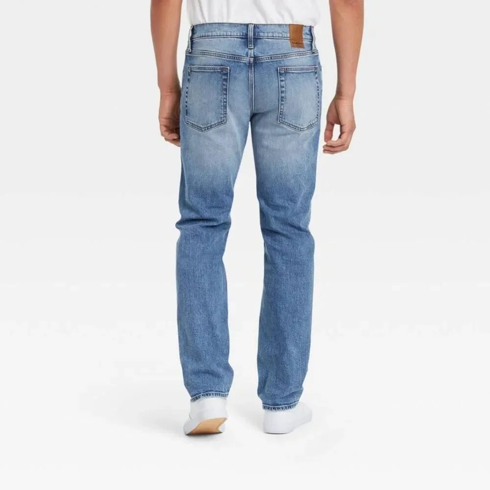 Men's Slim Straight Fit Jeans - Goodfellow & Co Indigo Blue 34x34